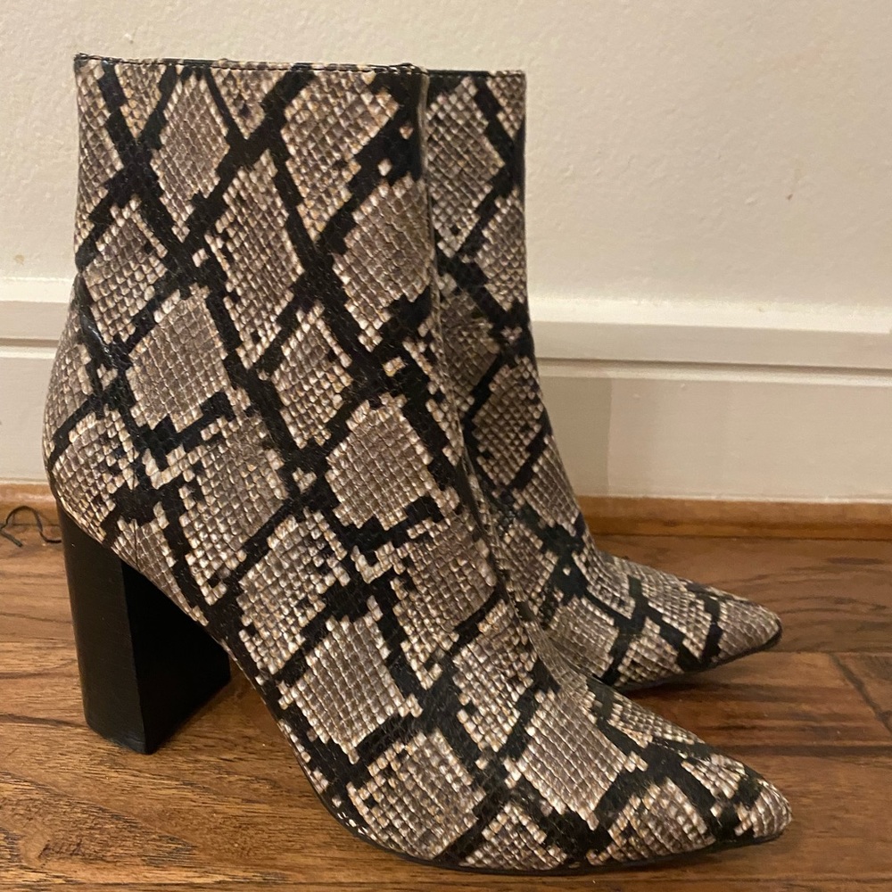 Sam Edelman Snakeskin Leather Booties